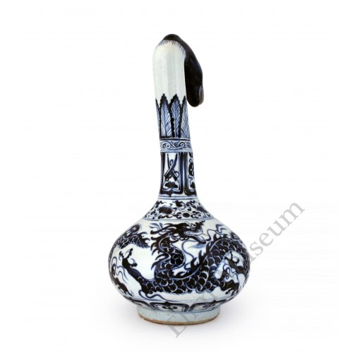 1426 A B&W goose-shape dragon pattern had stand